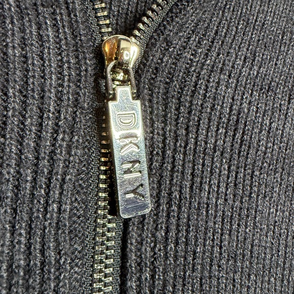 DKNY Charcoal Poncho with Zipper - Picture 4 of 12